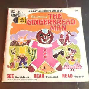 The Gingerbread Man vintage read along With Record RARE- VINTAGE